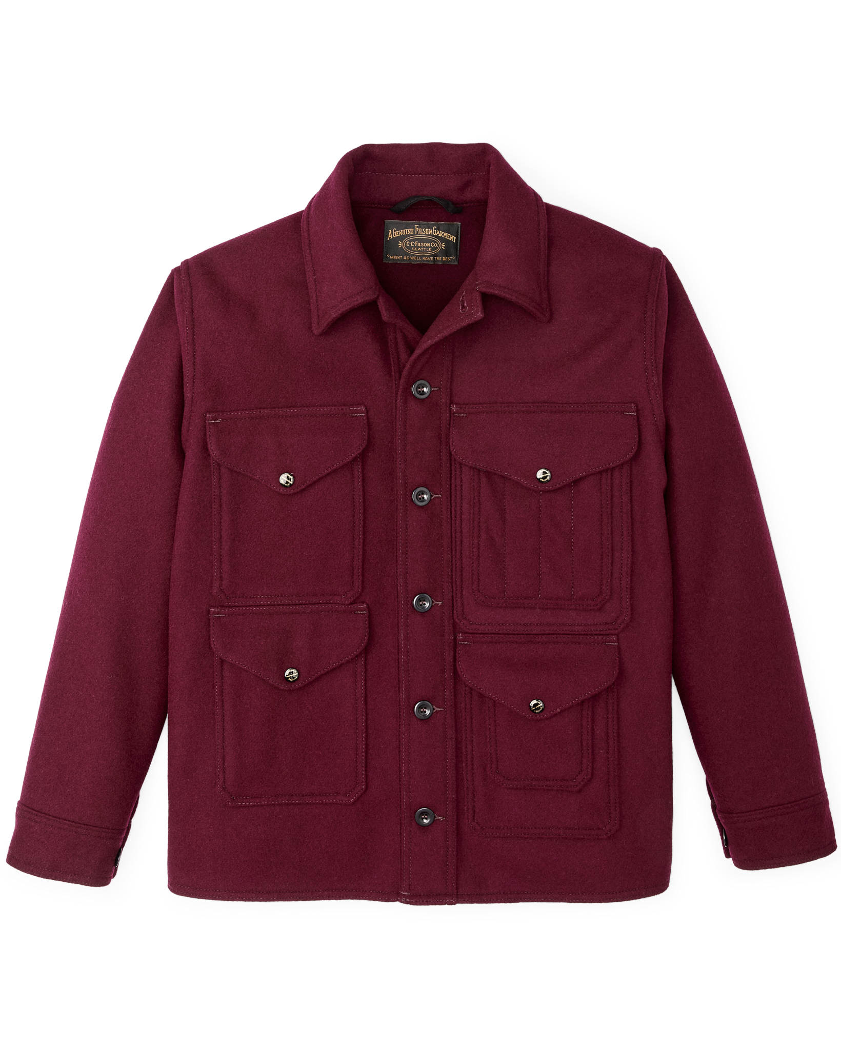 1940s Mackinaw Wool Cruiser Jacket - Wine - Image 4