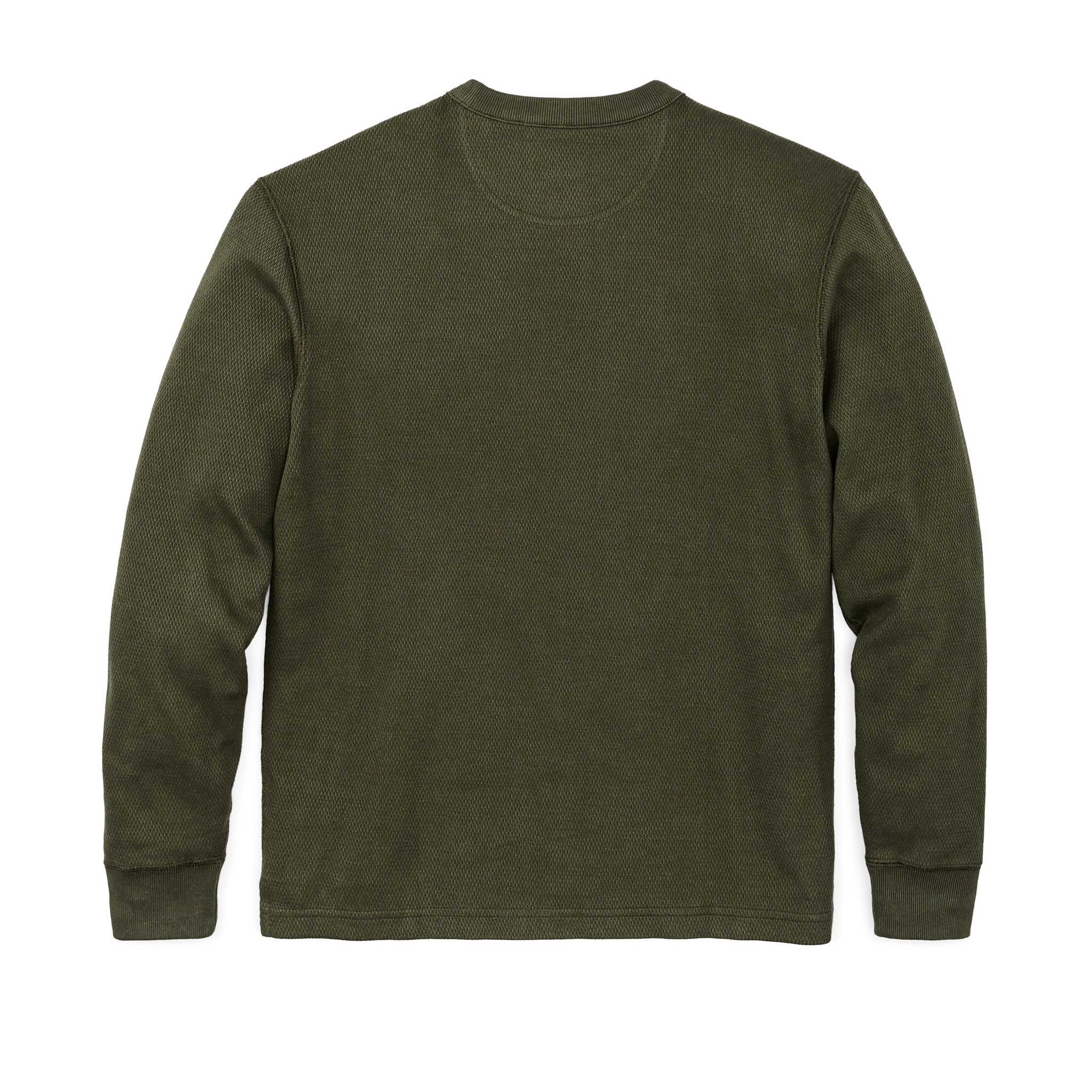 Waffle Knit Thermal Crewneck - Mossy Rock - Image 3