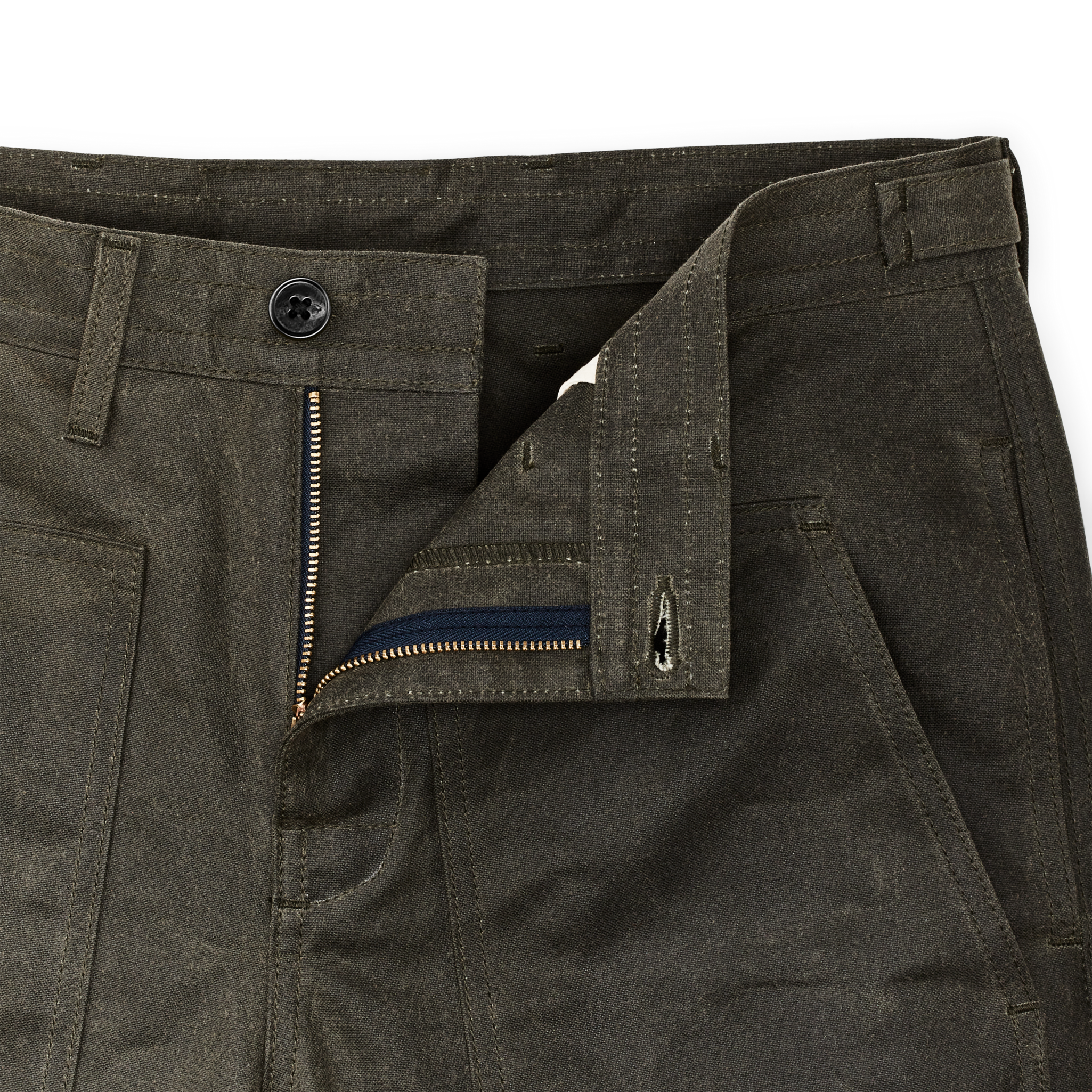 Filson X Birdwell Beach Britches® Tin Cloth Tac Shorts - Otter Green - Image 4