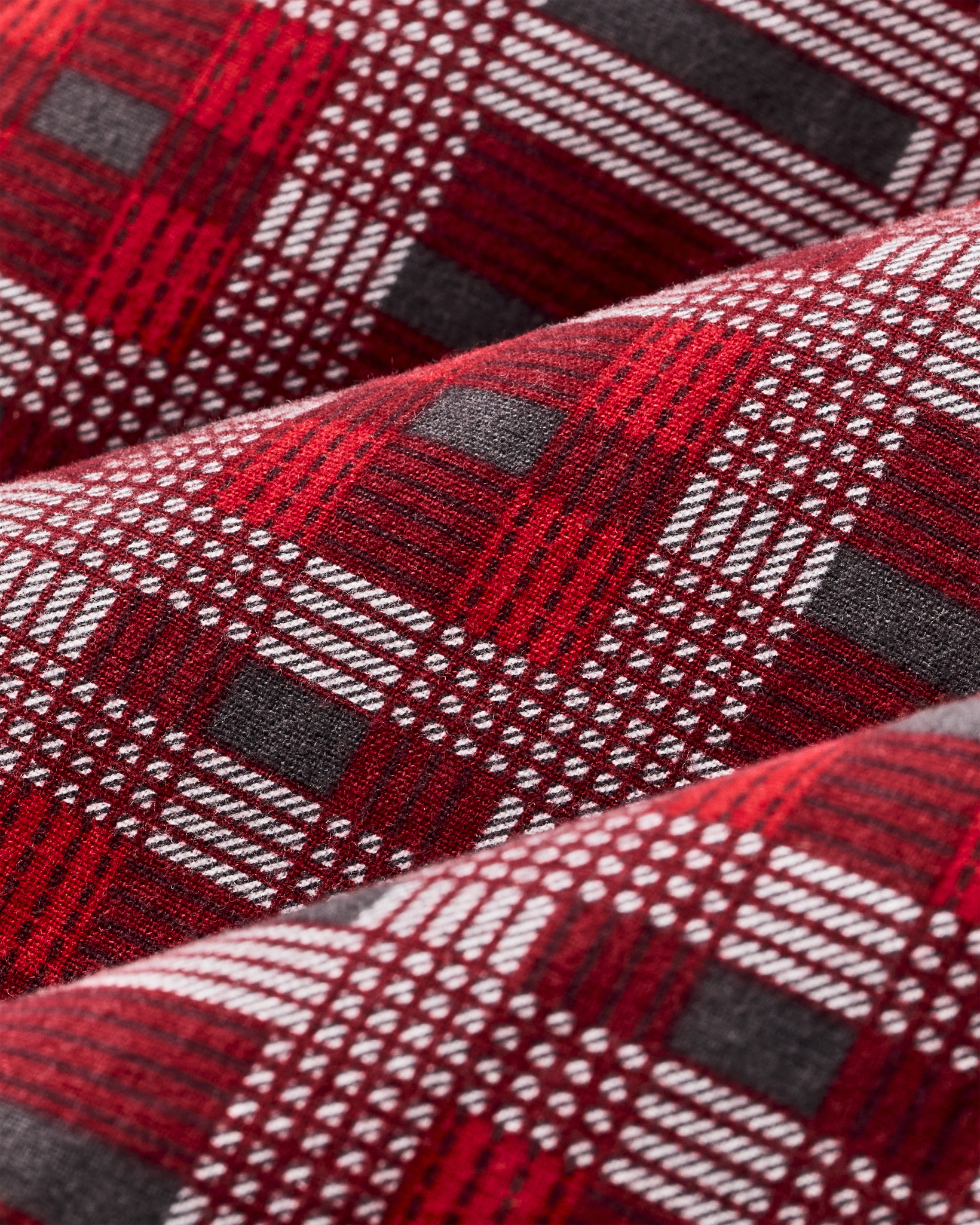 Field Flannel Shirt - Burgundy / Red Plaid - Image 4