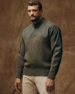 Henley Guide Sweater - Peat Green