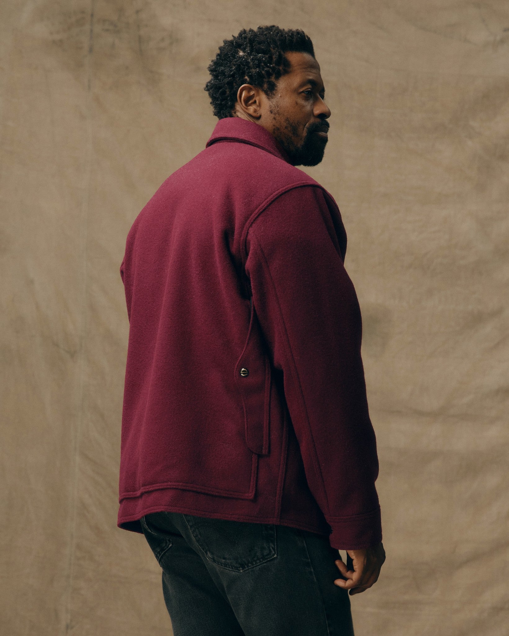 1940s Mackinaw Wool Cruiser Jacket - Wine - Image 2