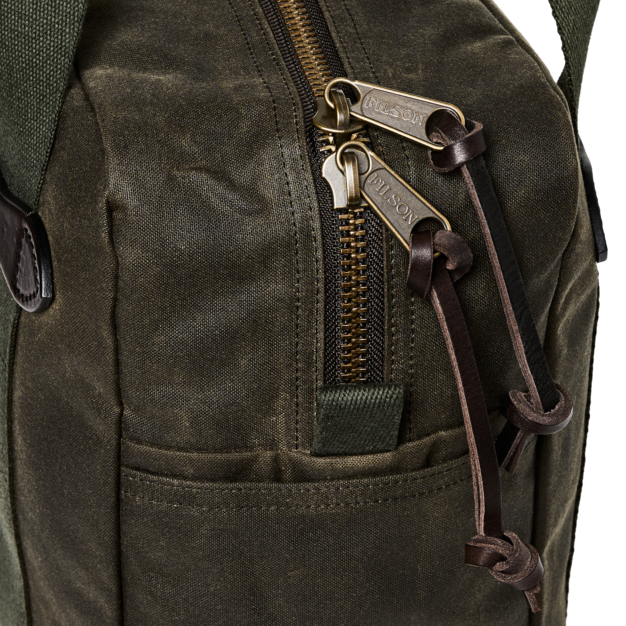 Tin Cloth Zipper Tote Bag - Otter Green - Image 8