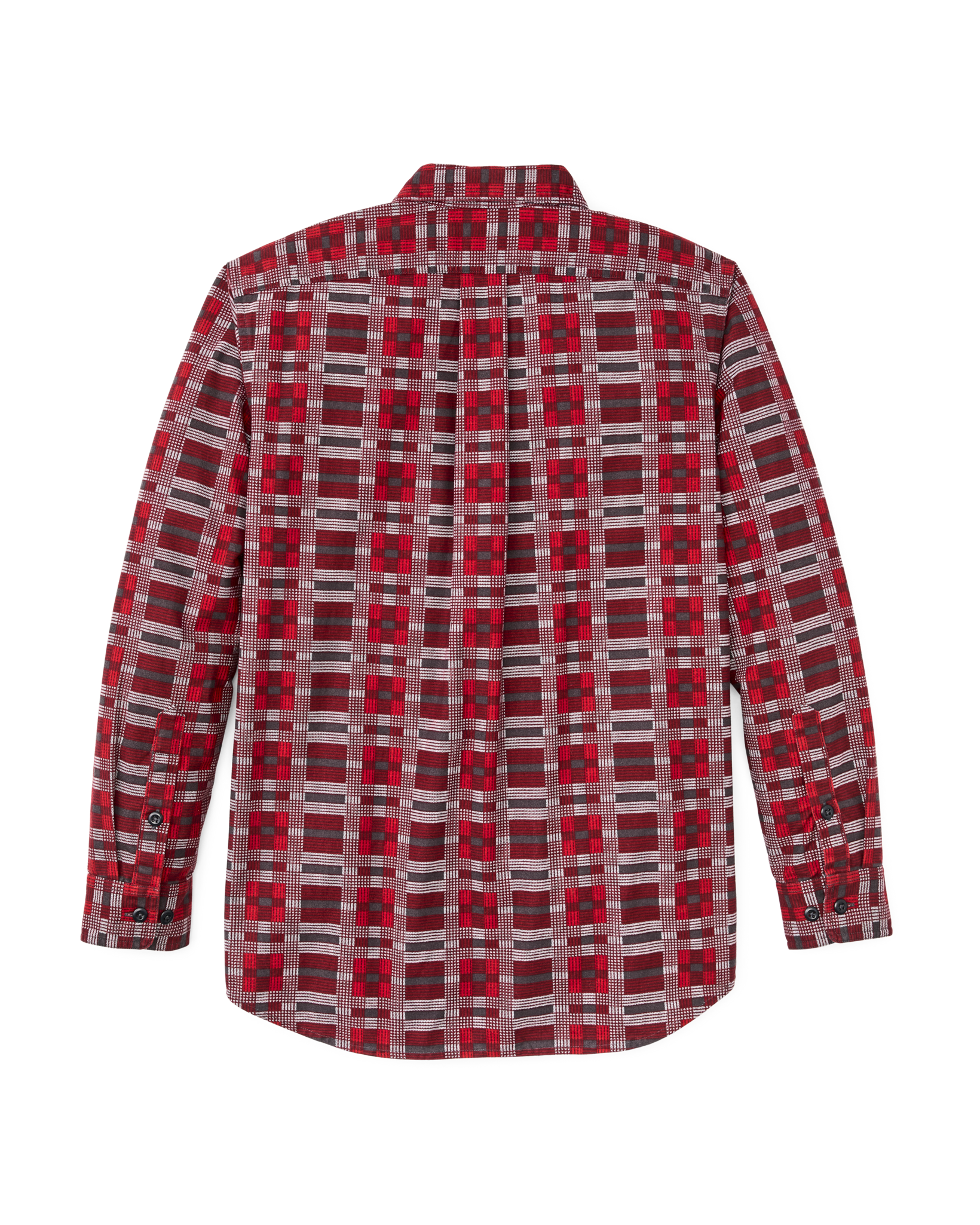 Field Flannel Shirt - Burgundy / Red Plaid - Image 2