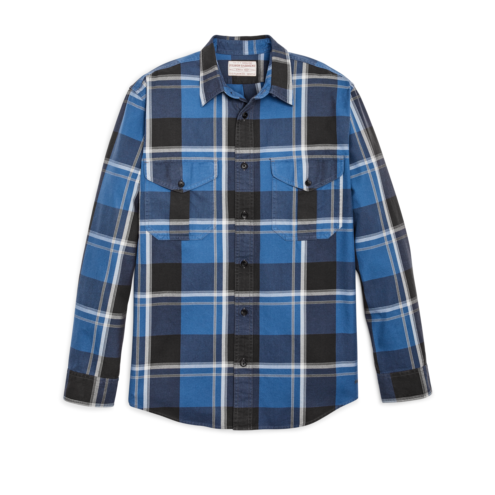 Lightweight Alaskan Guide Shirt - Blue / Faded Black / White Plaid