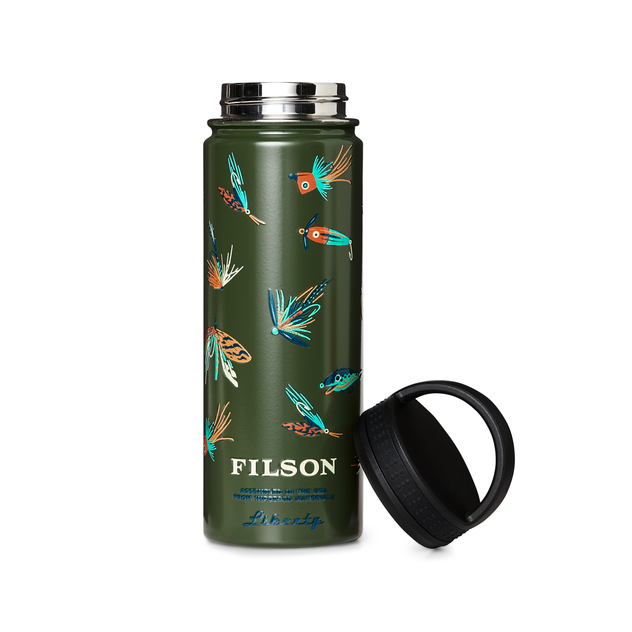 Insulated Water Bottle - Green / Wildlife - Image 2