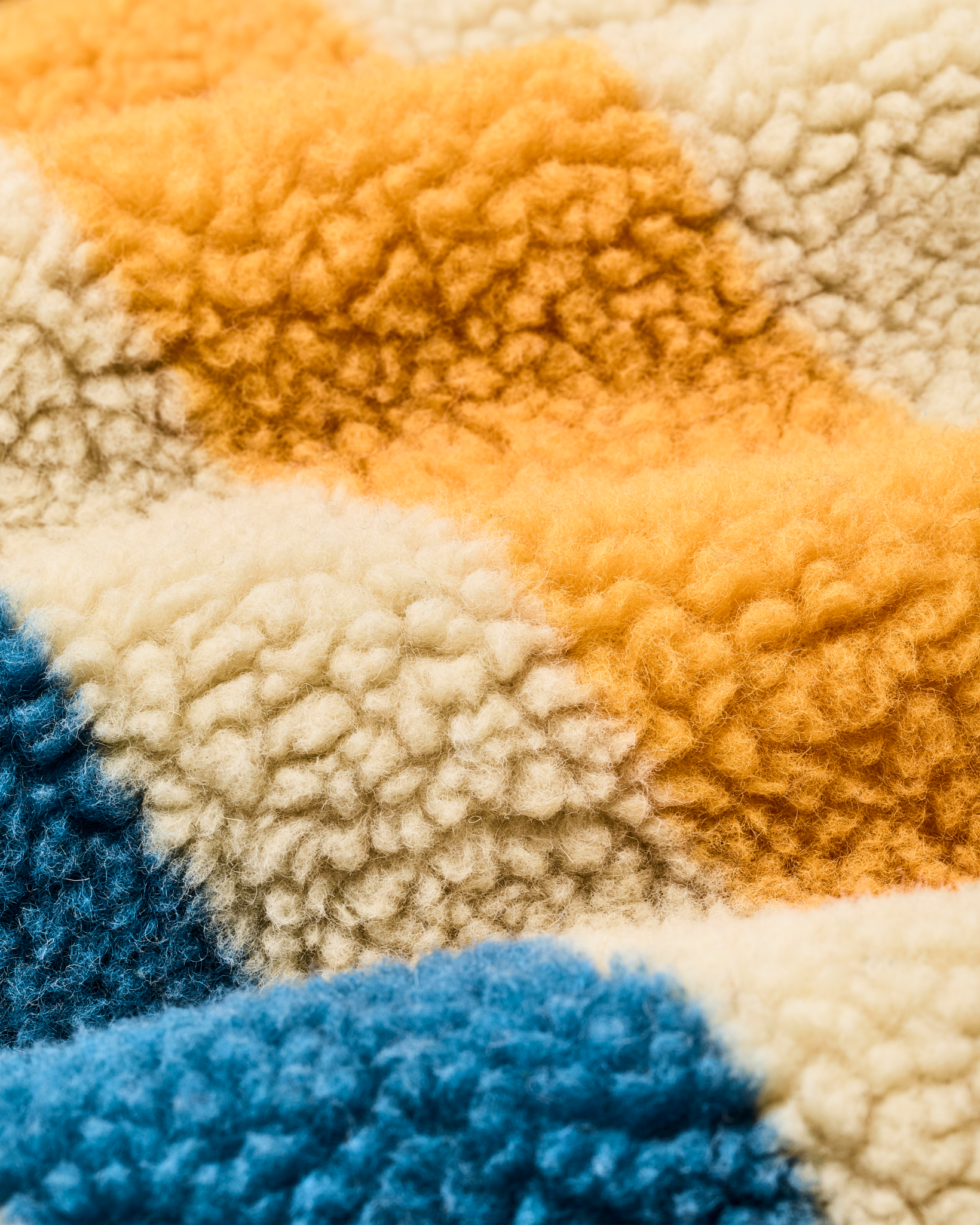 Women's Pile Fleece Popover - Yellow / Blue Blanket Stripe - Image 4