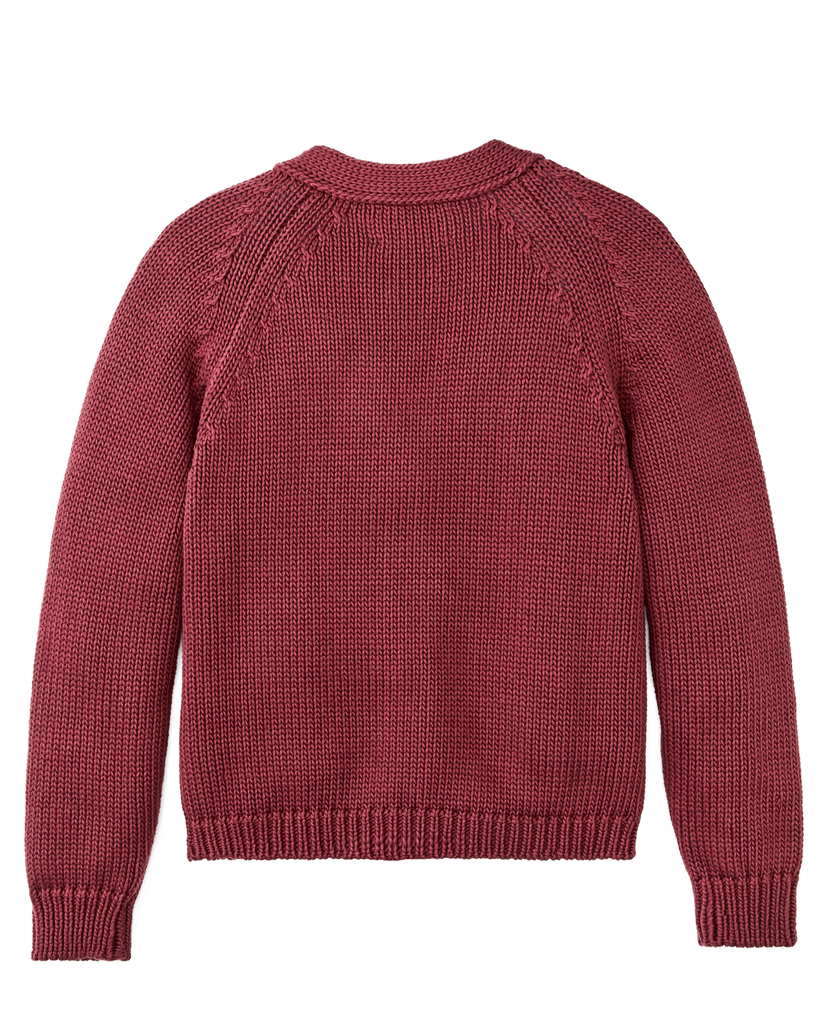 Women's Rustic Cotton Cardigan - Burgundy - Image 5