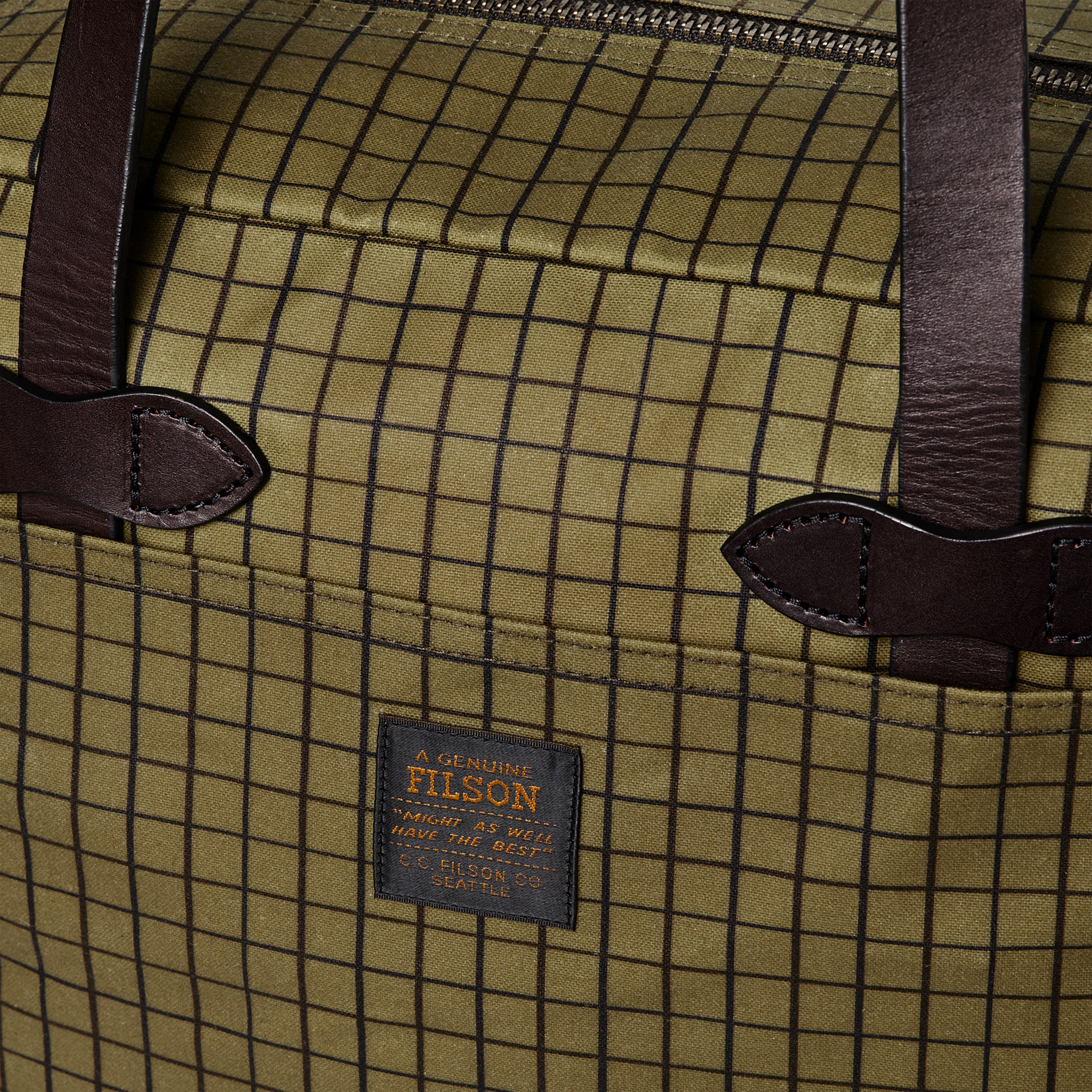 Tin Cloth Zipper Tote Bag - Flyway Green - Image 5