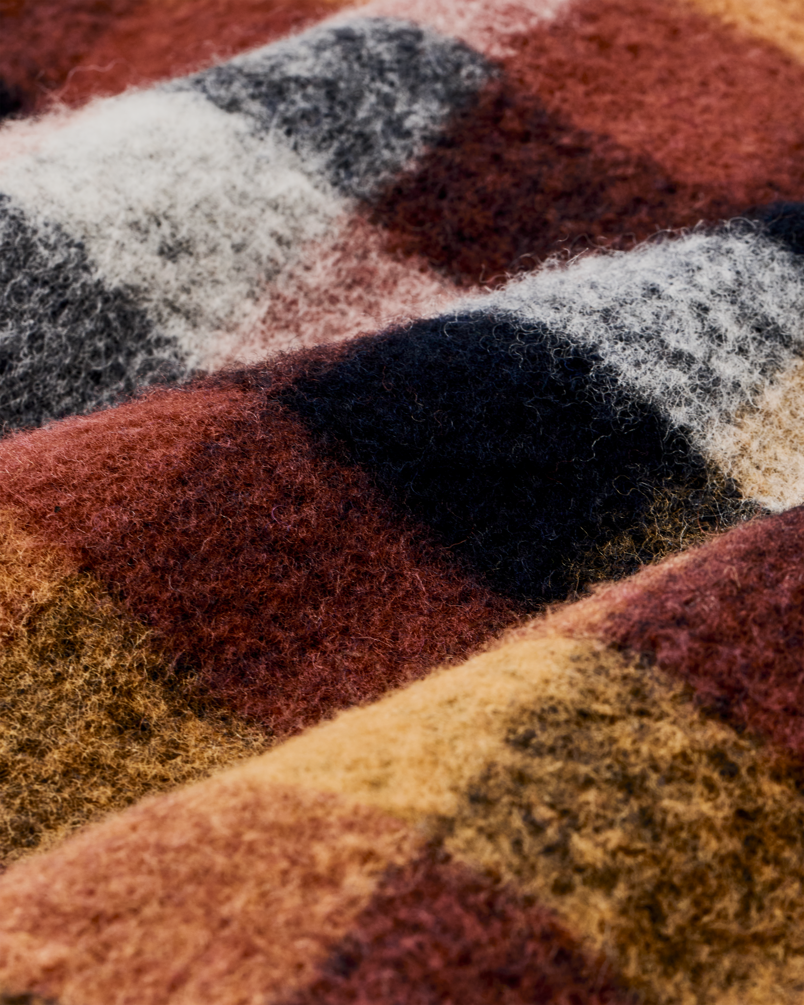 Women's Blanket Wool Heritage Jacket - Red / Orange / Black Plaid - Image 5