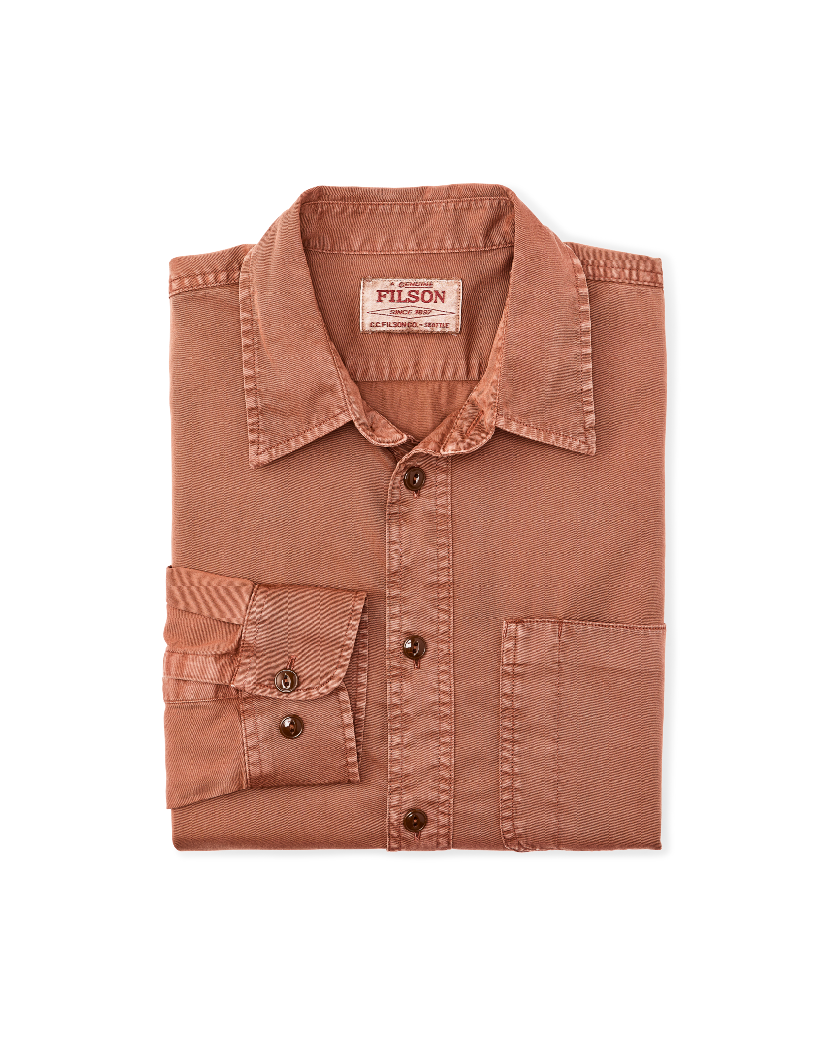 4.5-oz. Twill Shirt - Copper Brown - Image 6