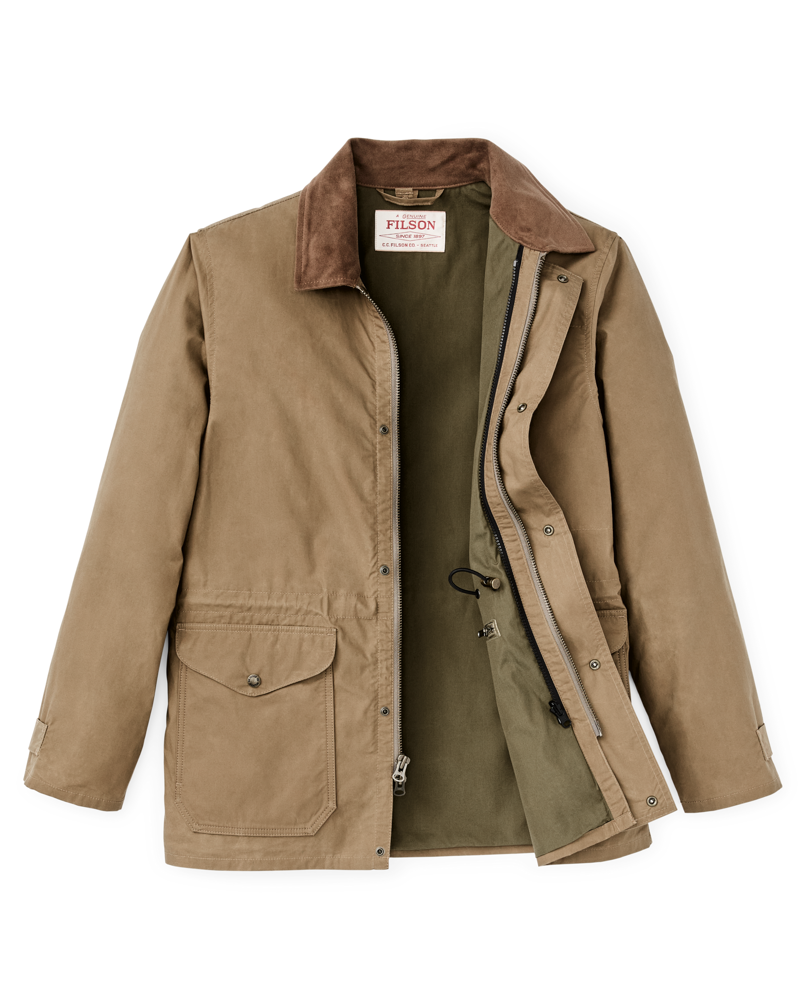 Dry Wax Mile Marker Coat - Dark Beige - Image 7