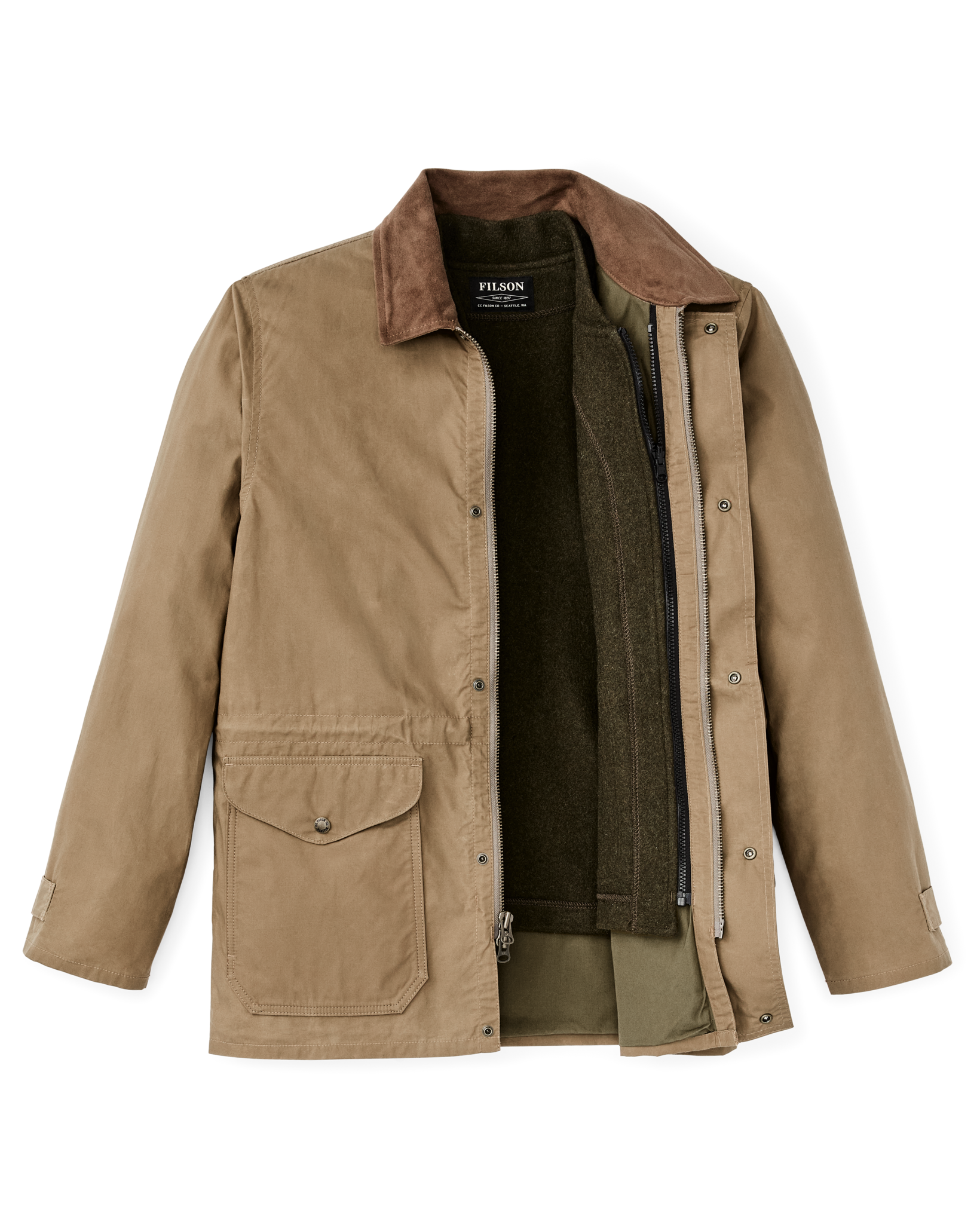Dry Wax Mile Marker Coat - Dark Beige - Image 8