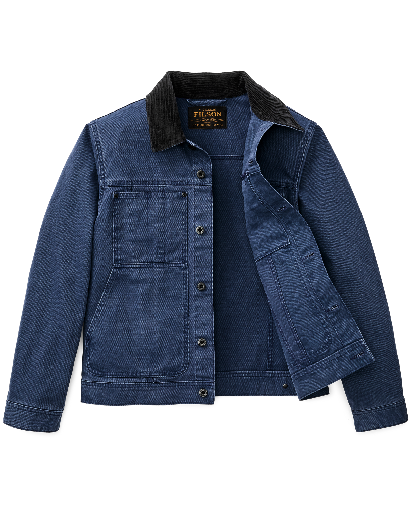 Rustic Canvas Short Cruiser Jacket - Indigo - Image 3