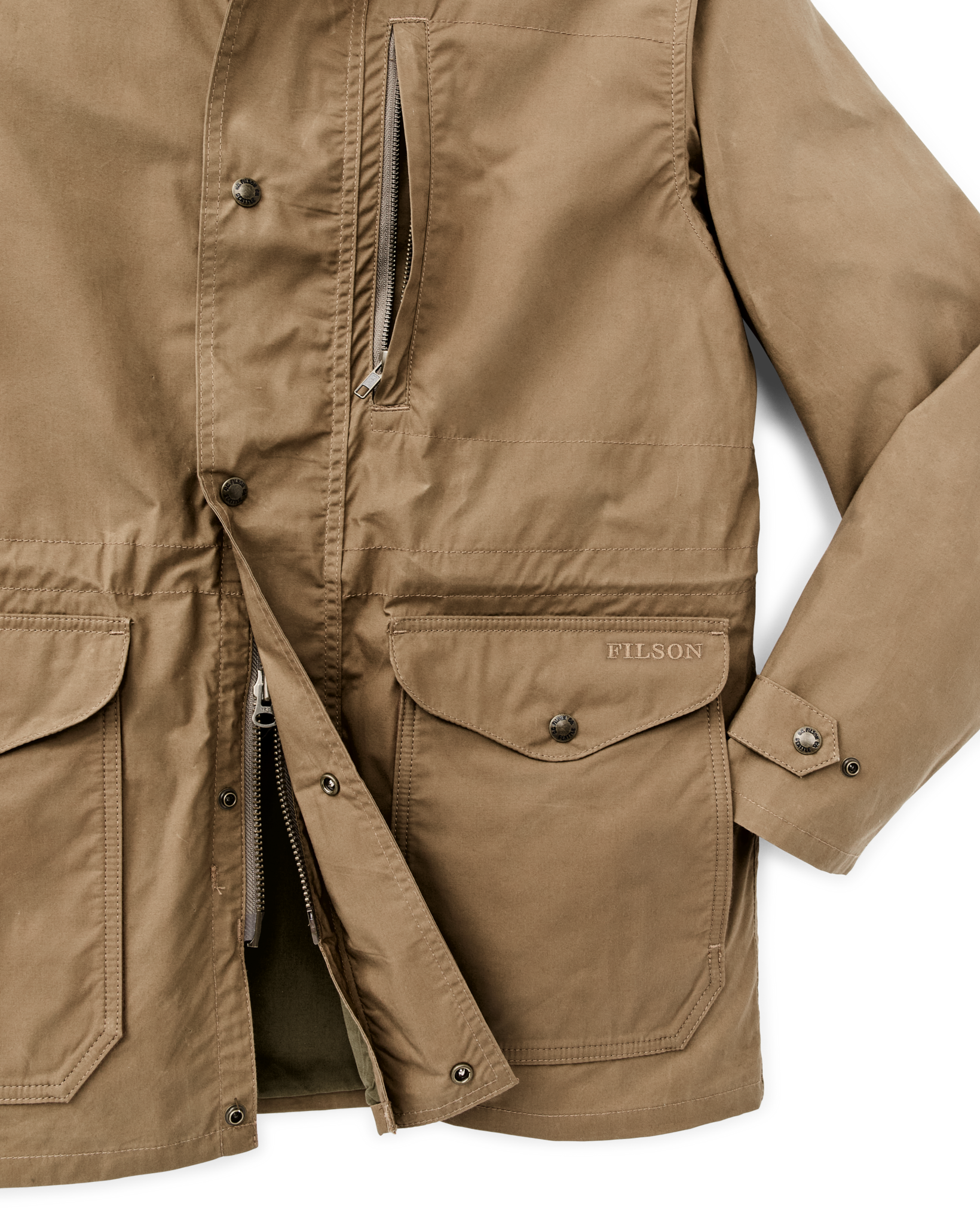 Dry Wax Mile Marker Coat - Dark Beige - Image 9