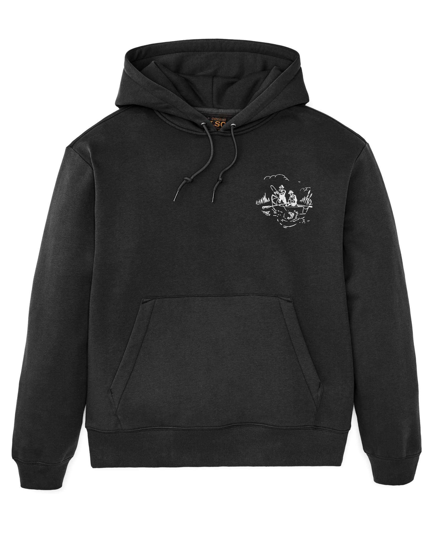 Trout Graphic Hoodie - Faded Black - Image 5