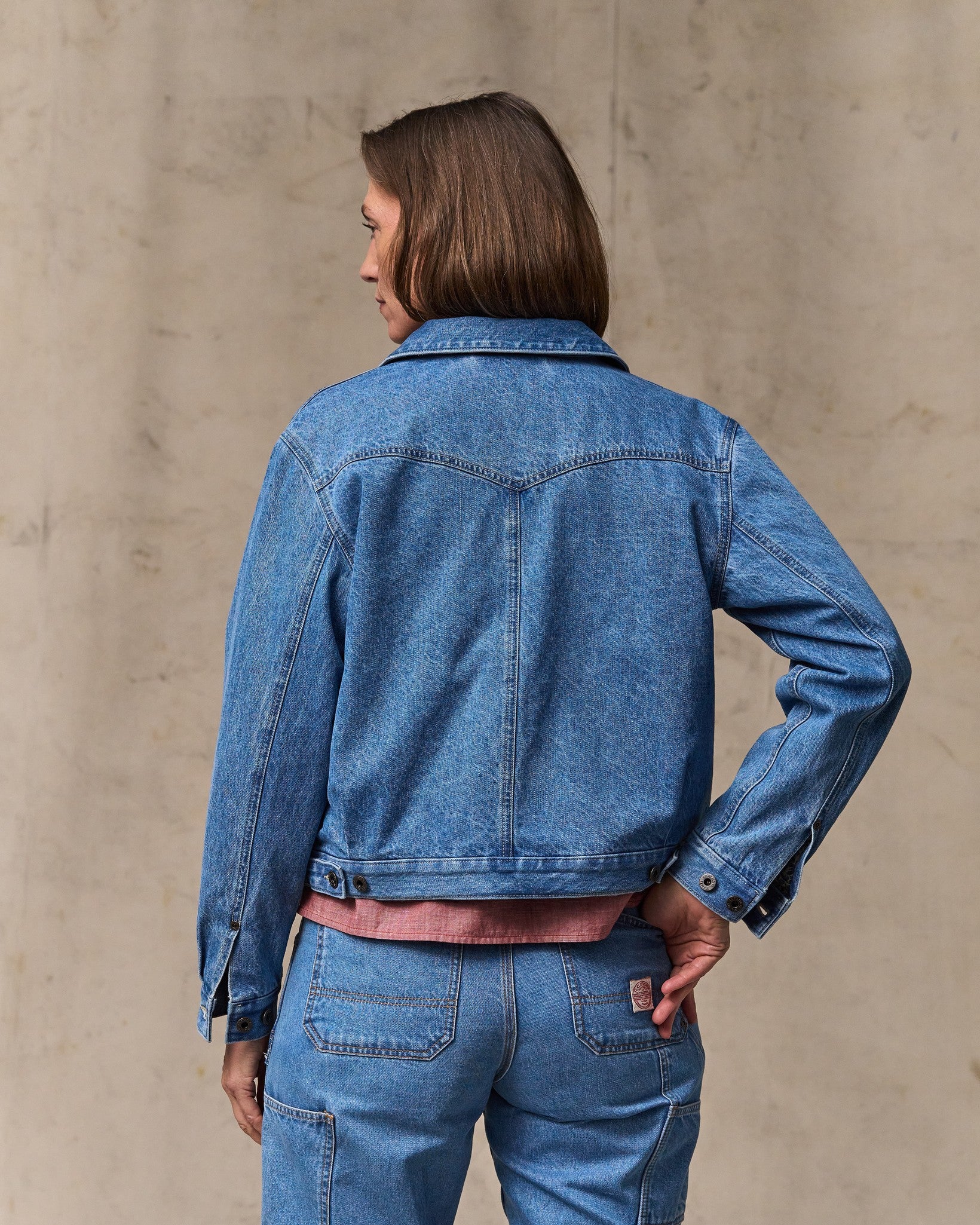 Women's Western Denim Jacket - Light Indigo - Image 2