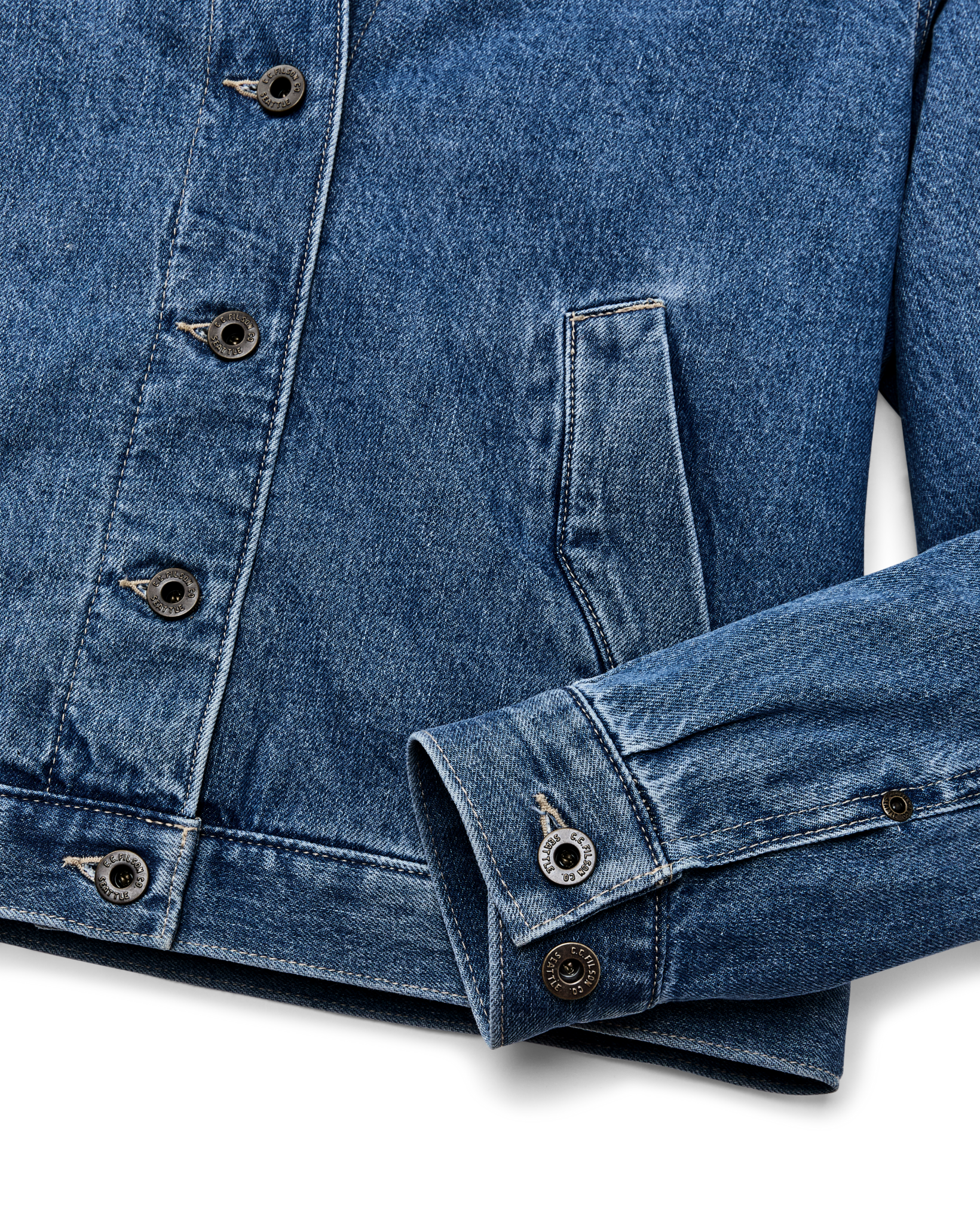 Women's Western Denim Jacket - Light Indigo - Image 8