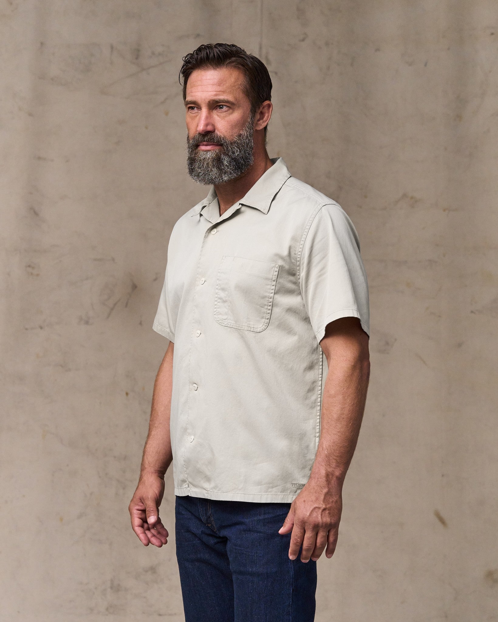 Short Sleeve 4.5-oz. Twill Shirt - Gray Sky - Image 4