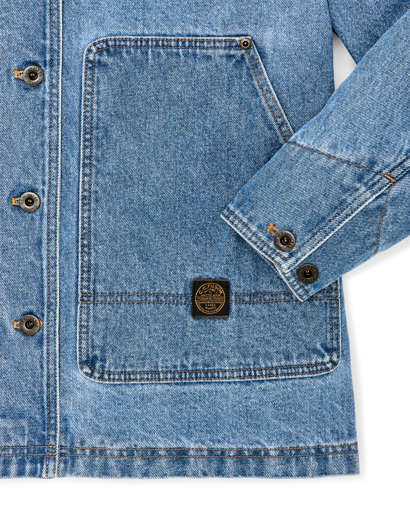 Women's 11-oz. Denim Barn Coat - Light Indigo - Image 9