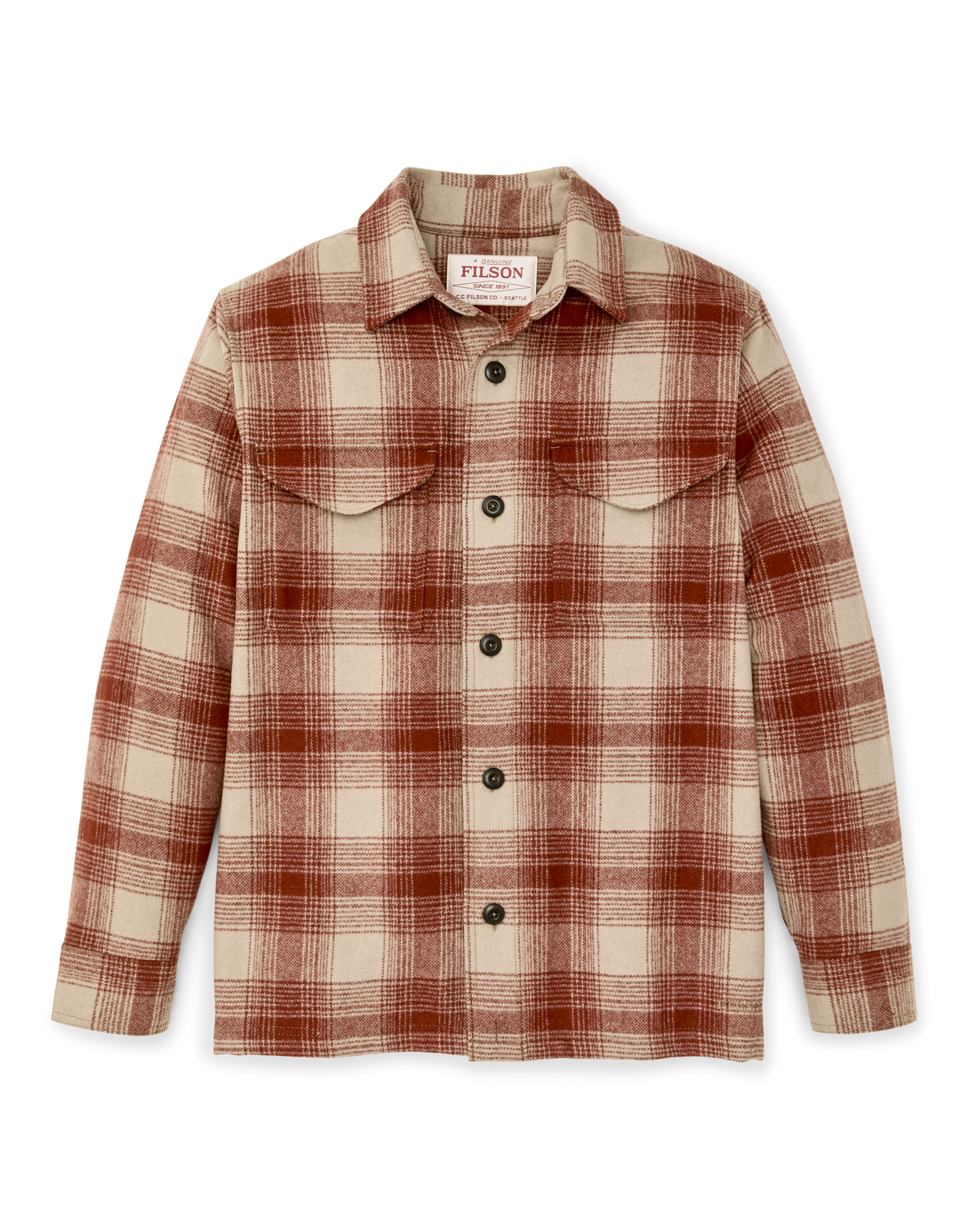 Wool Jac-shirt - Brick Multi Plaid - Image 5