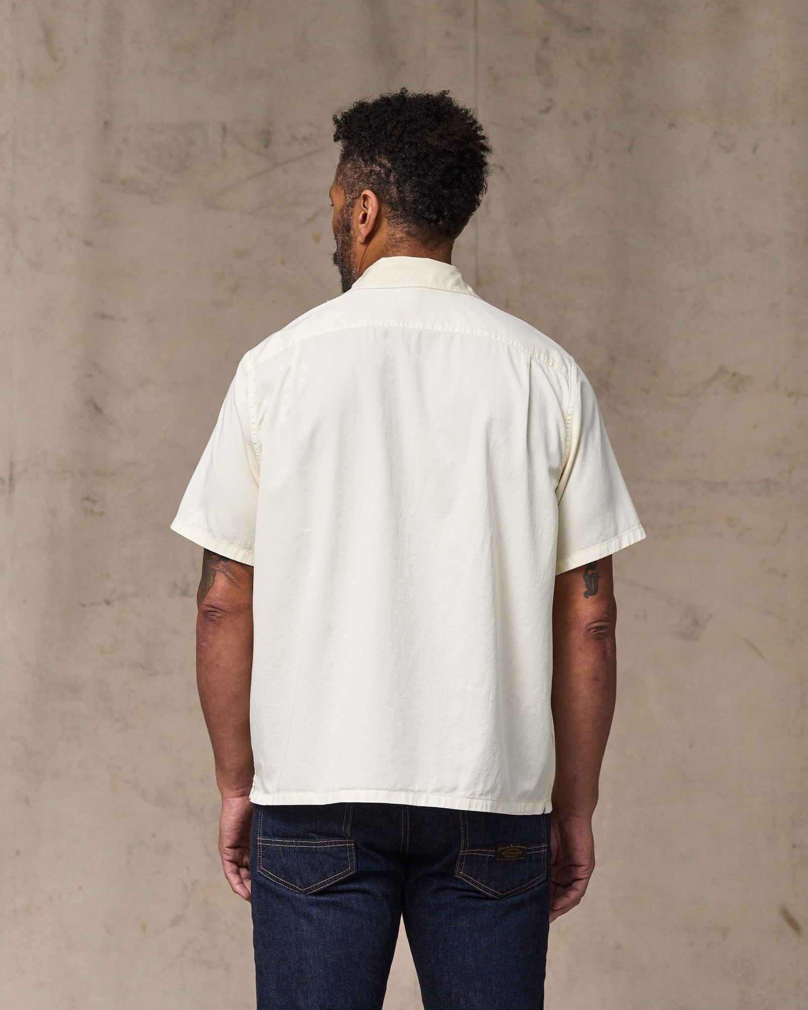 Short Sleeve 4.5-oz. Twill Shirt - Ivory - Image 2