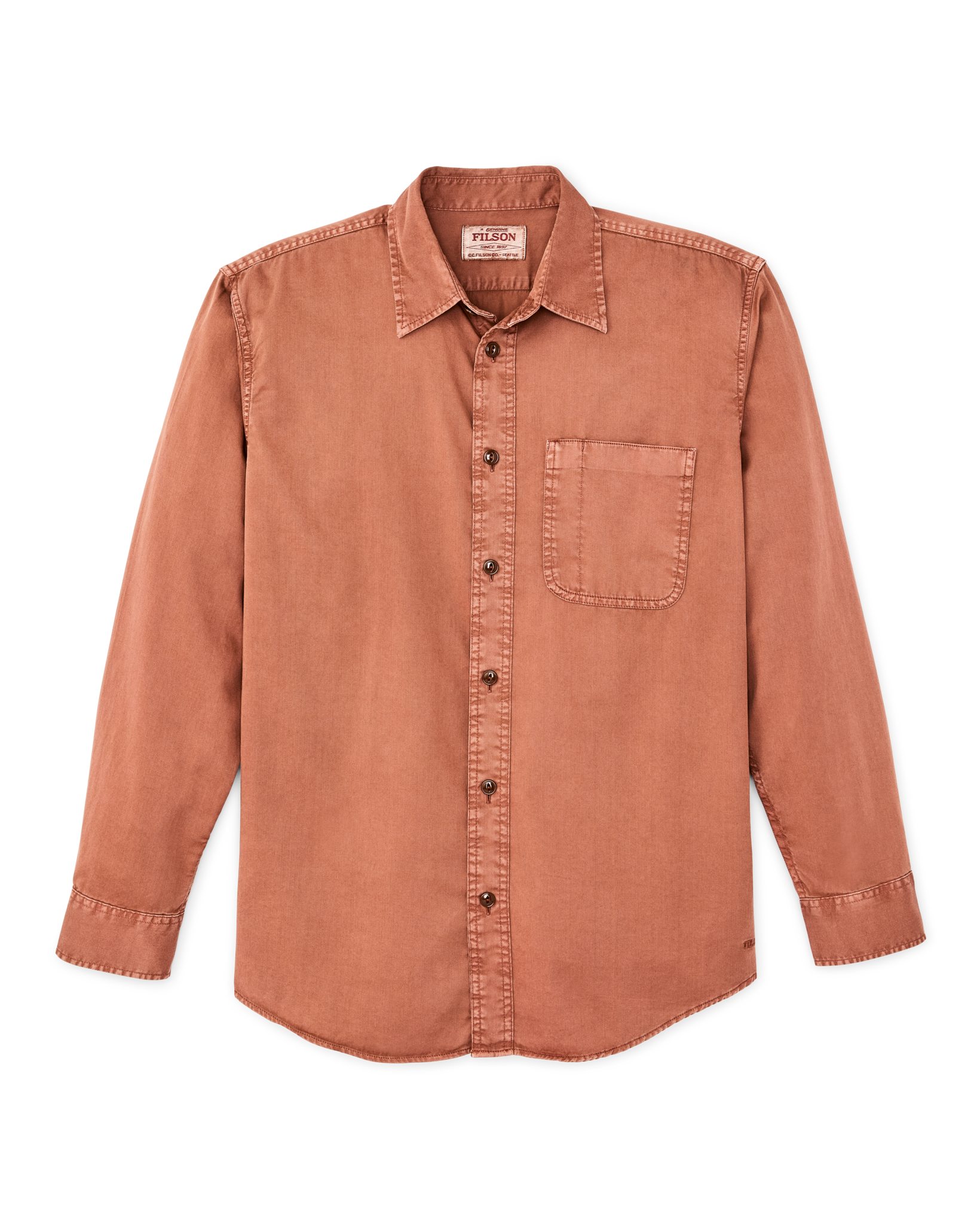 4.5-oz. Twill Shirt - Copper Brown - Image 4