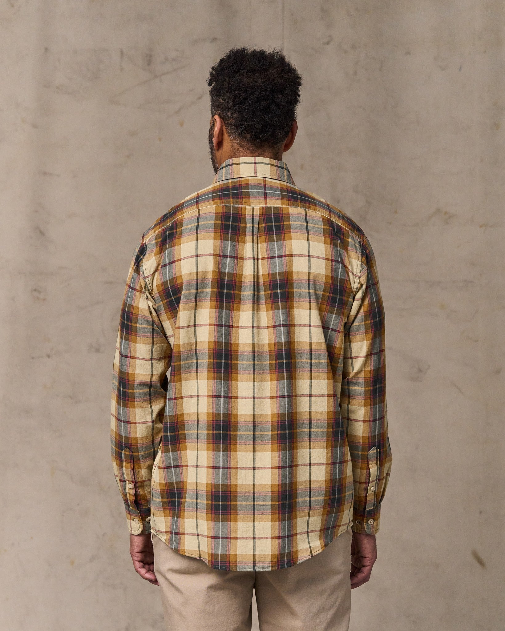 Madras Button-Down Shirt - Tan / Spruce Multicolor - Image 2