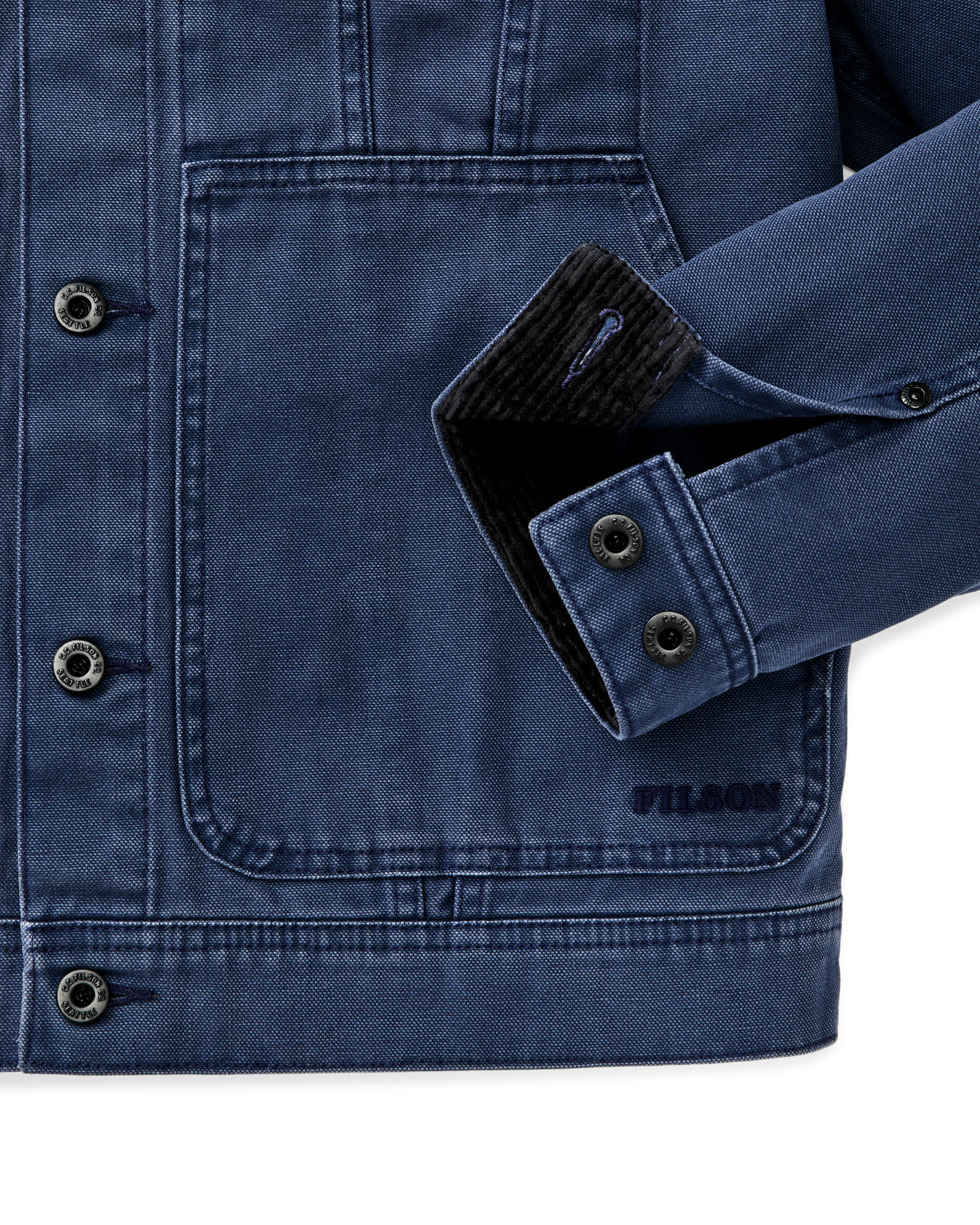 Rustic Canvas Short Cruiser Jacket - Indigo - Image 4