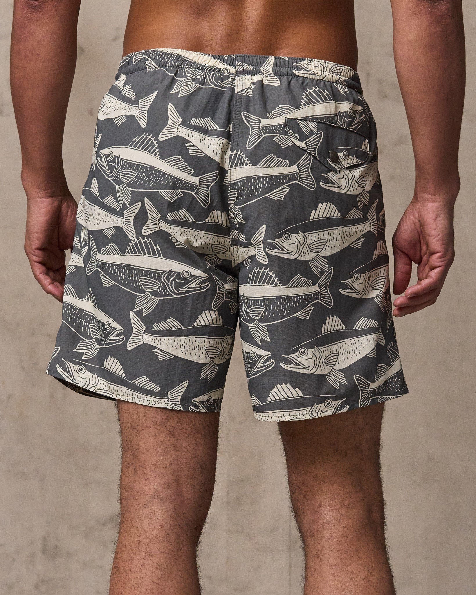 Oxbow Lake Trunks - Beluga Print - Image 2