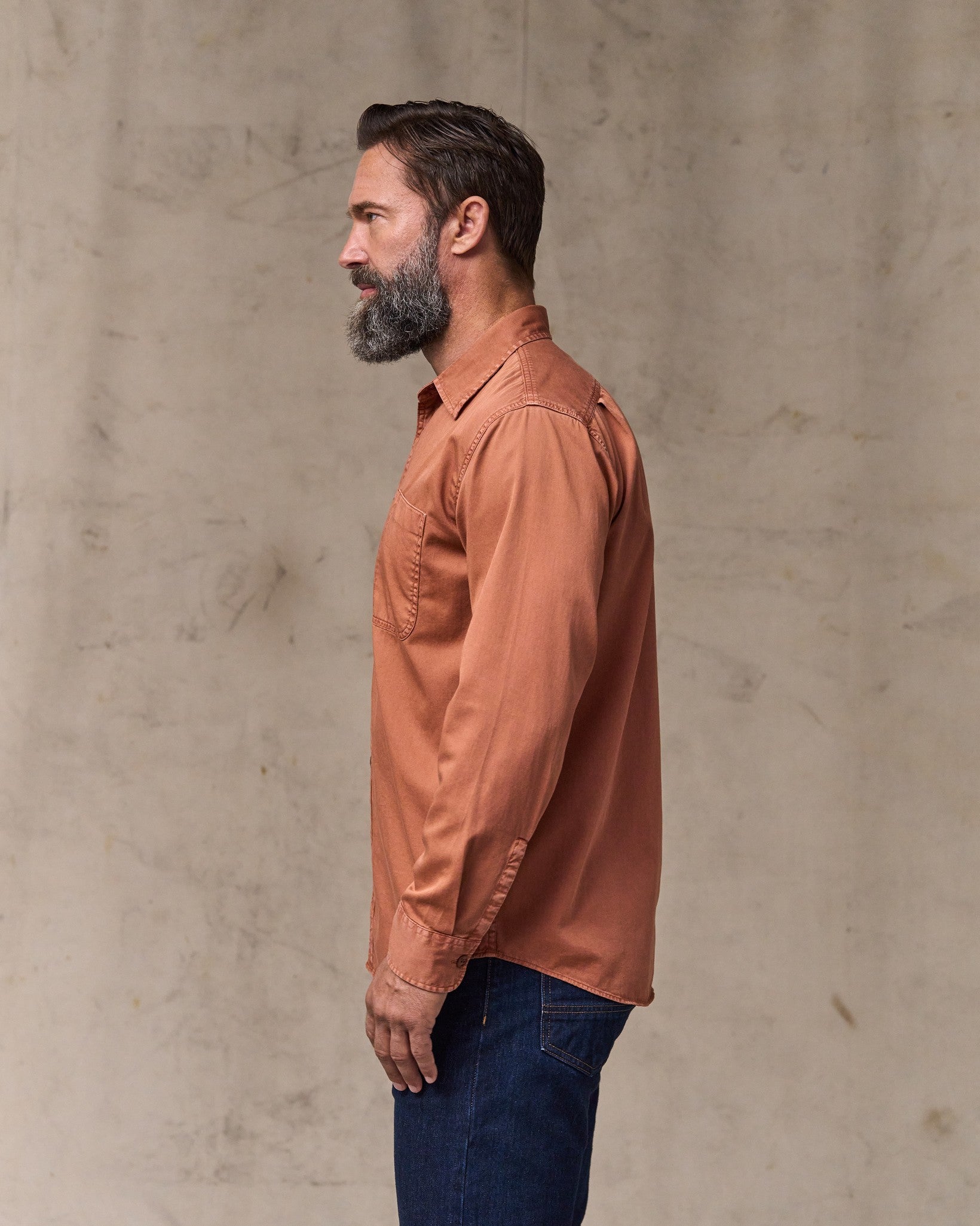 4.5-oz. Twill Shirt - Copper Brown - Image 3