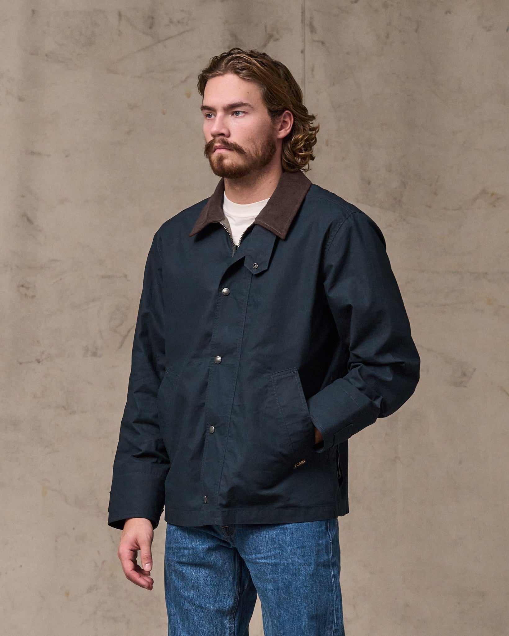 Dry Wax Short Field Jacket - Navy - Image 12