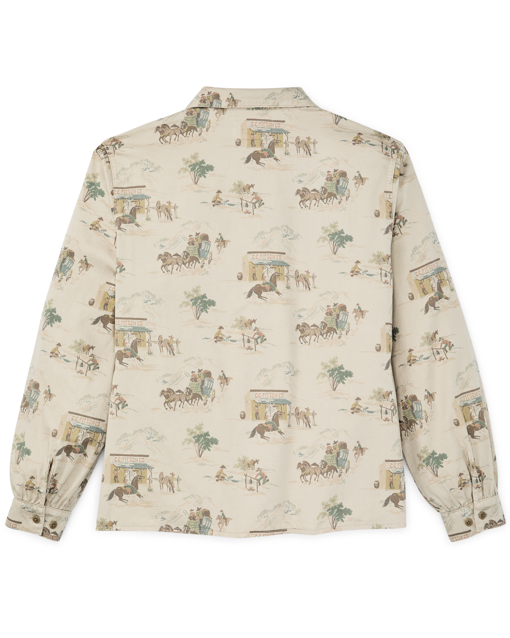 Women's Long Sleeve Twill Camp Shirt - Desert Green / Print - Image 2