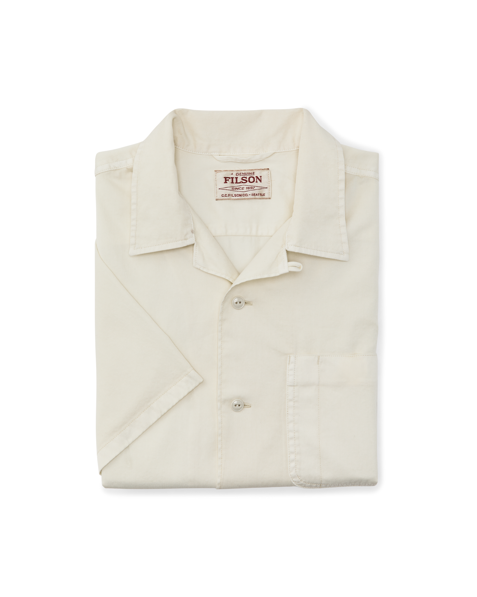Short Sleeve 4.5-oz. Twill Shirt - Ivory - Image 8